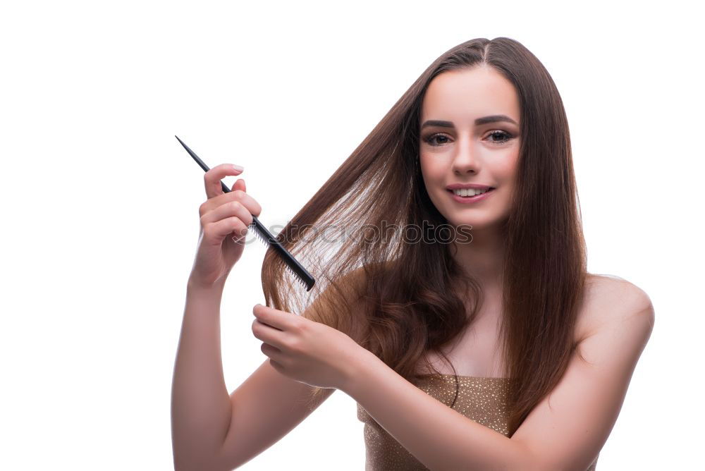 Similar – Image, Stock Photo Young smiling blond woman leaning againt wall