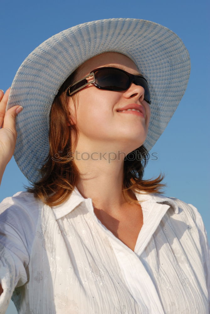 Similar – Image, Stock Photo Mother and son pointing a place near the sea