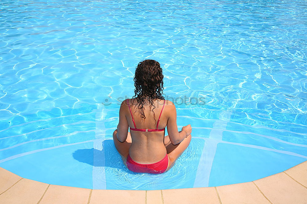 Similar – Girl with dress in pool