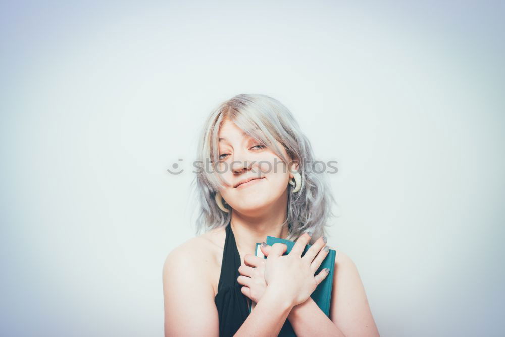 Similar – Image, Stock Photo Youhful and happy woman eating cotton candy