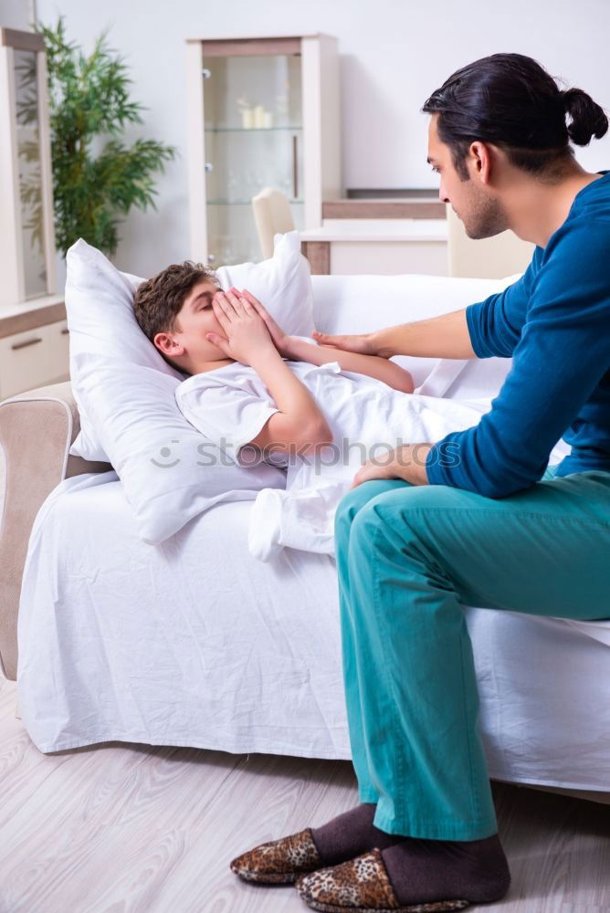 Similar – Image, Stock Photo Senior patient giving a gift to her doctor