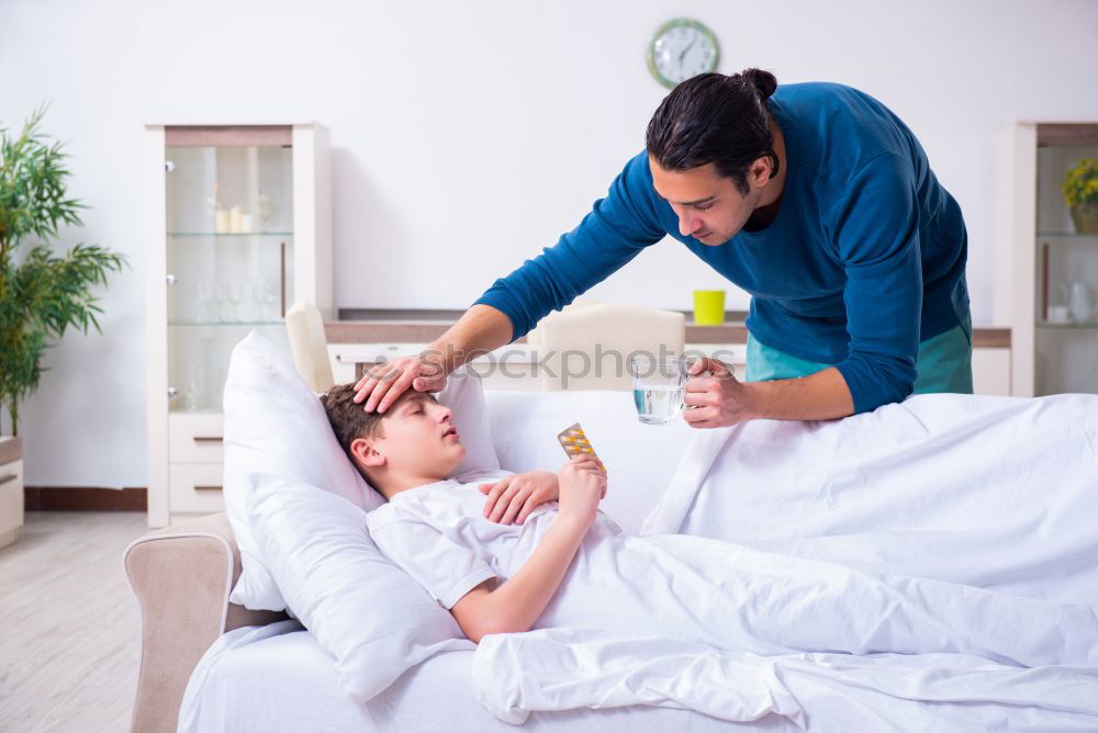 Similar – Image, Stock Photo Senior patient giving a gift to her doctor