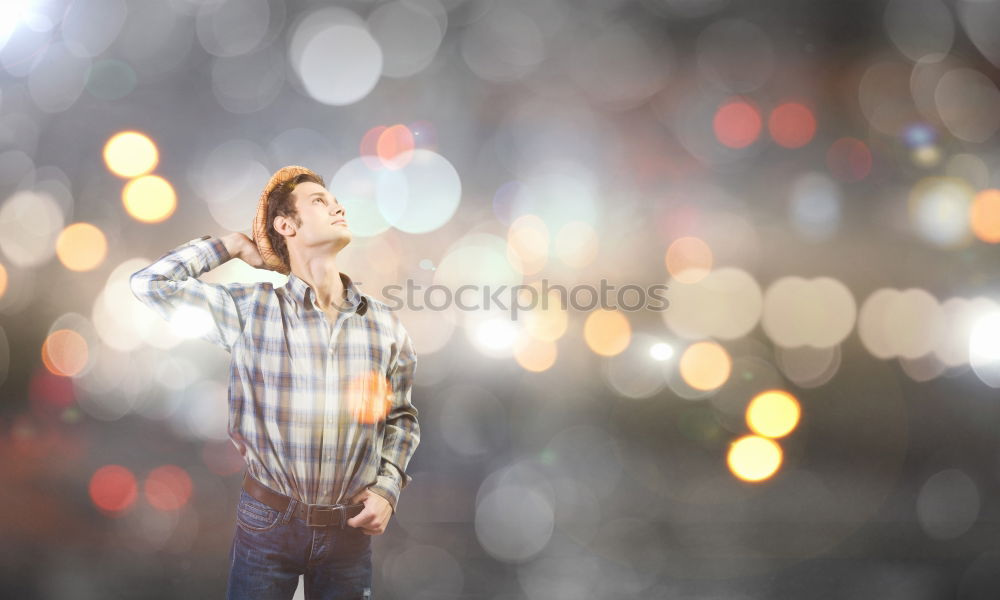 Similar – Image, Stock Photo Young male adult checking time on smart watch