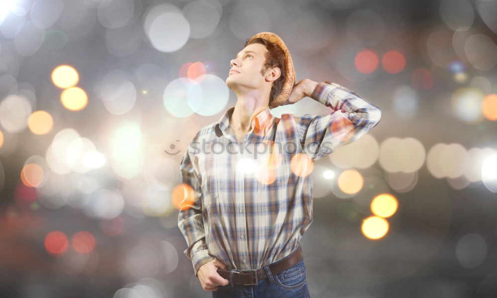 Similar – Image, Stock Photo Young male adult checking time on smart watch