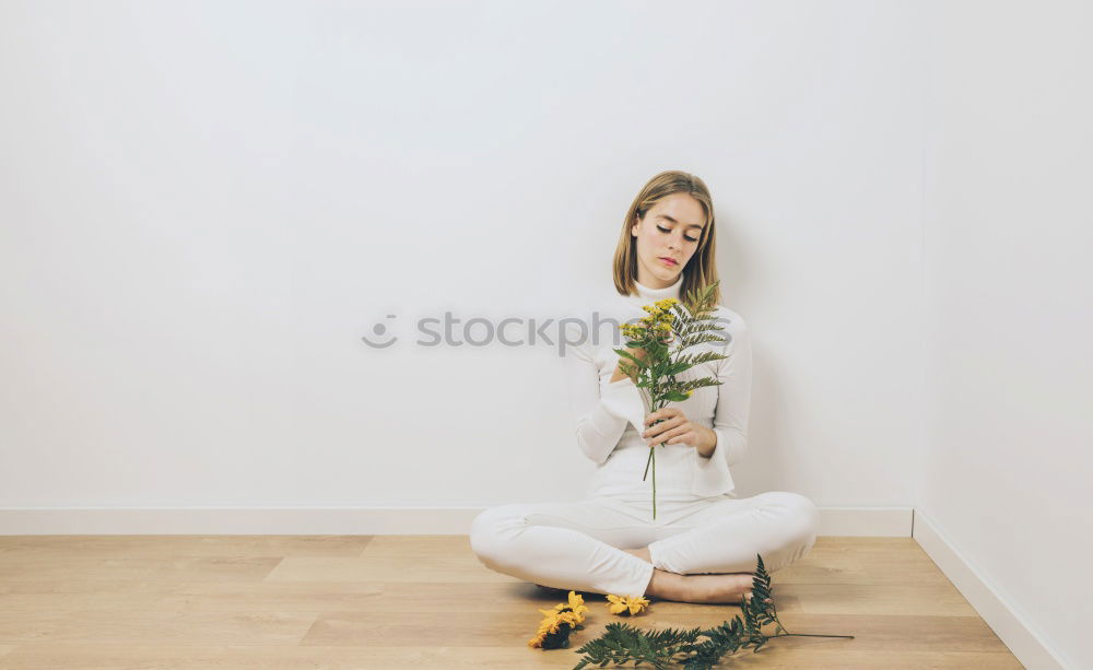 Similar – Image, Stock Photo beautiful thoughtful young women alone