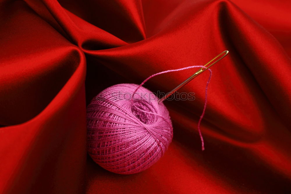 Image, Stock Photo Green| Red String Wool