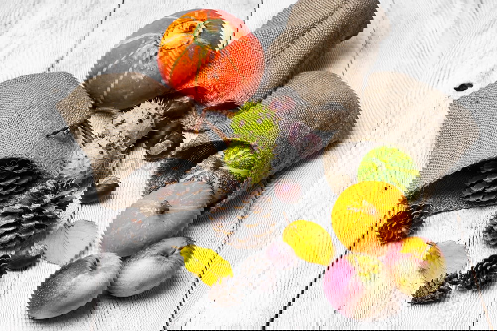 Similar – Image, Stock Photo Red onion in a clay bowl among fresh vegetables and spices