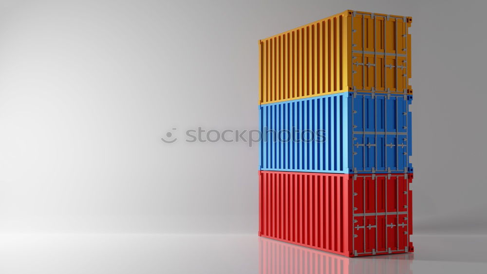 Similar – Image, Stock Photo Colorful freight container at a logistics terminal