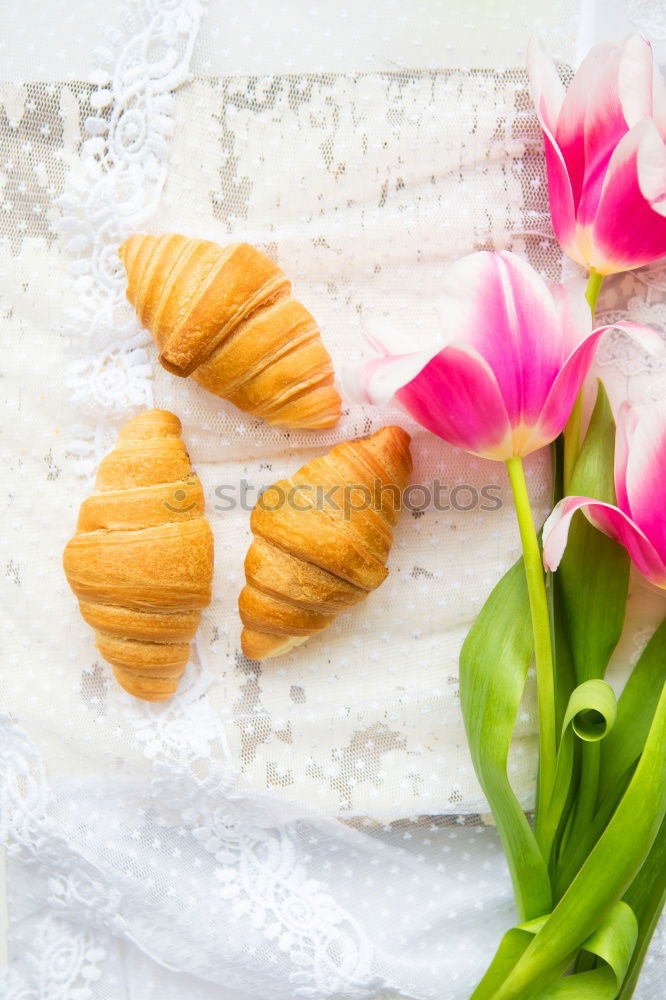 Similar – fresh bread and baked goods on wooden