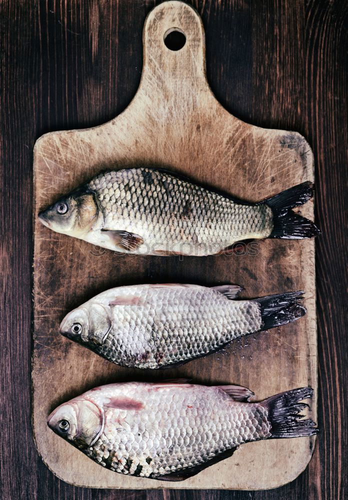 Similar – Frozen fish smelt on the kitchen board