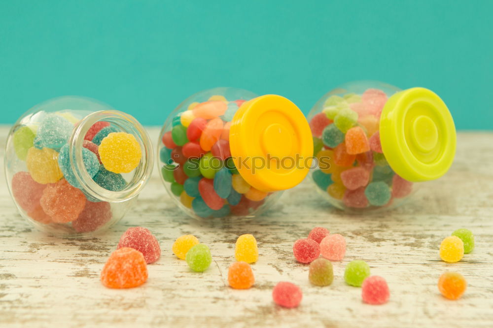 Similar – Image, Stock Photo Colorful jelly beans of different sizes close to wallpaper