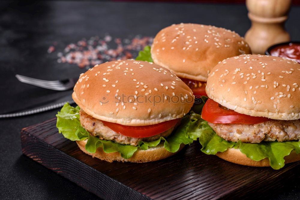 Similar – Image, Stock Photo burgers Food Vegetable