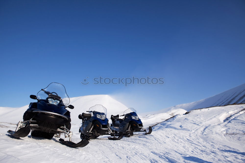 Similar – Image, Stock Photo Man with motorcycle in snowy highlands