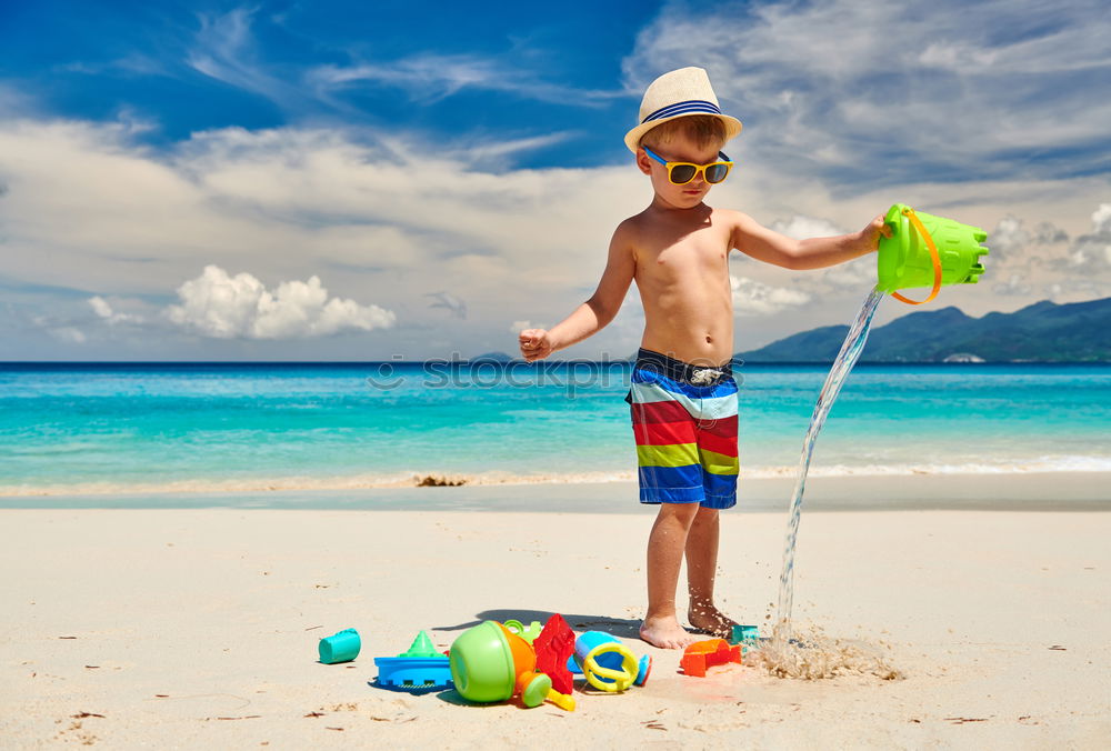 Similar – Image, Stock Photo Little boy with rubber ring