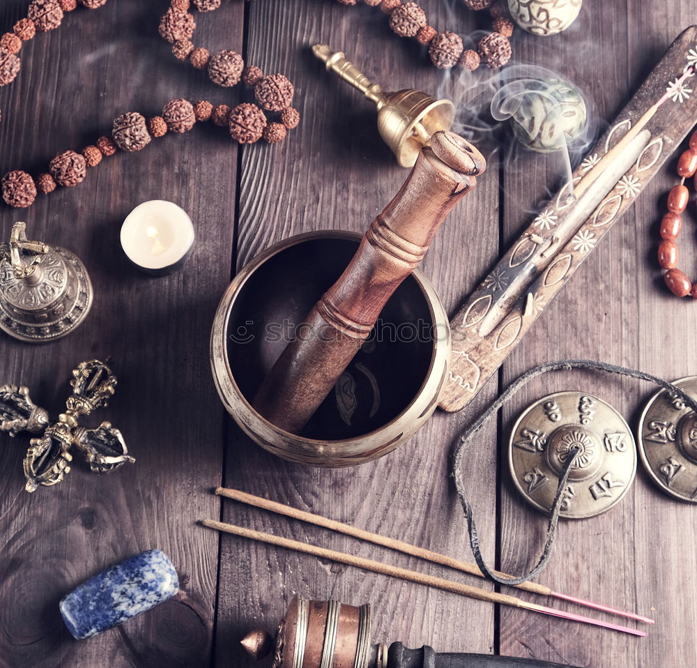 Similar – Image, Stock Photo Tibetan religious musical objects