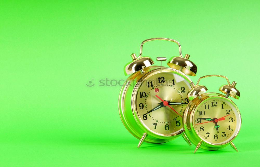 Similar – Image, Stock Photo Close up one alarm clock over green background