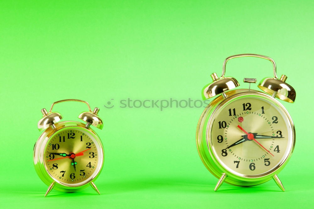 Similar – Image, Stock Photo Close up one alarm clock over green background