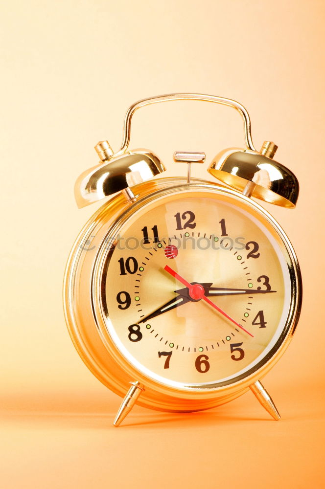 Similar – Image, Stock Photo Close up one red alarm clock over yellow background