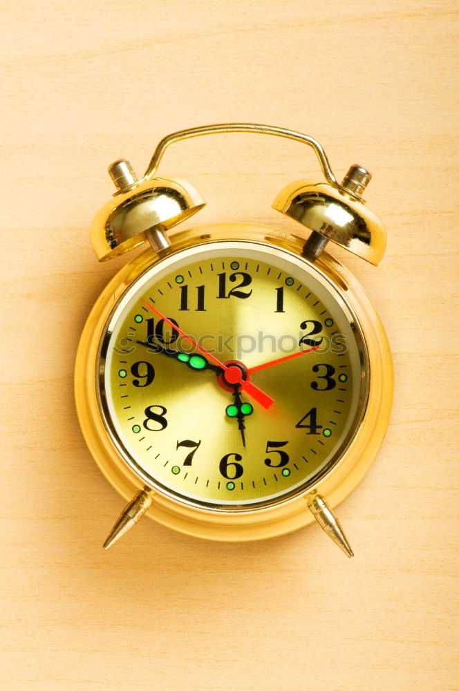 Similar – Image, Stock Photo Close up one red alarm clock over yellow background