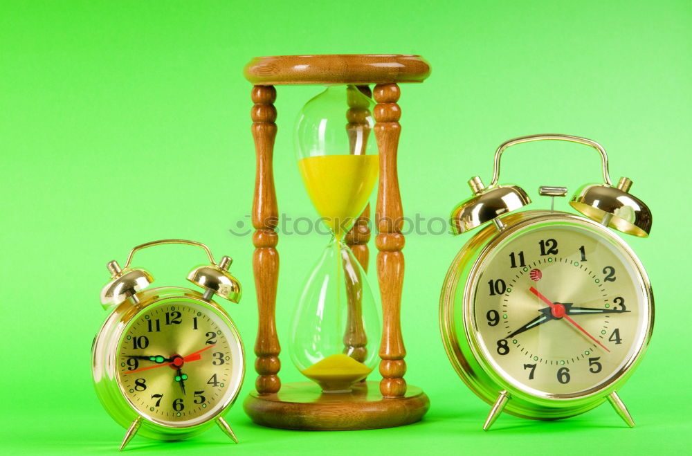 Similar – Image, Stock Photo Close up one alarm clock over green background