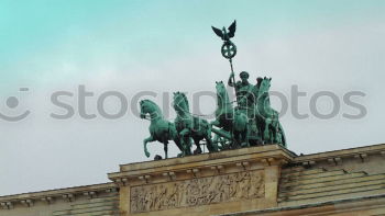 Similar – Brandenburg Gate against the light with blue sky