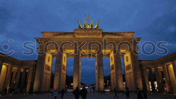 Similar – Brandenburg Gate against the light with blue sky