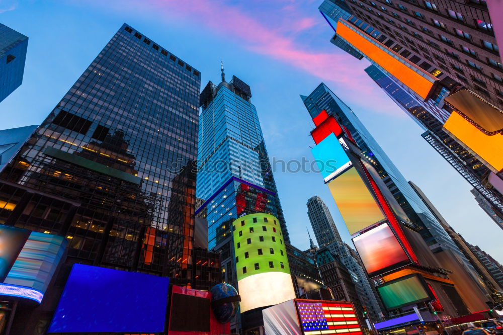 Image, Stock Photo New York Times Square with multiple exposure in New York