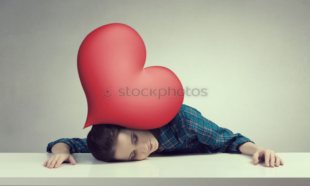 Similar – Image, Stock Photo Boy with chalk doesn’t want hate but love