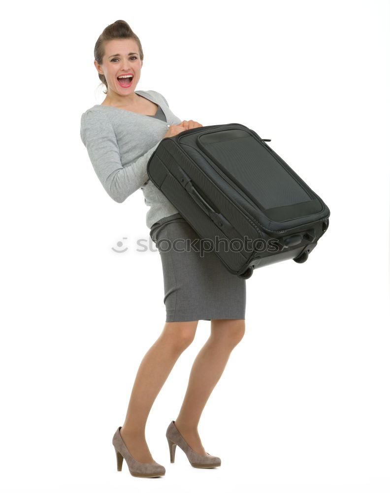 Similar – Funny boy smiling inside a suitcase