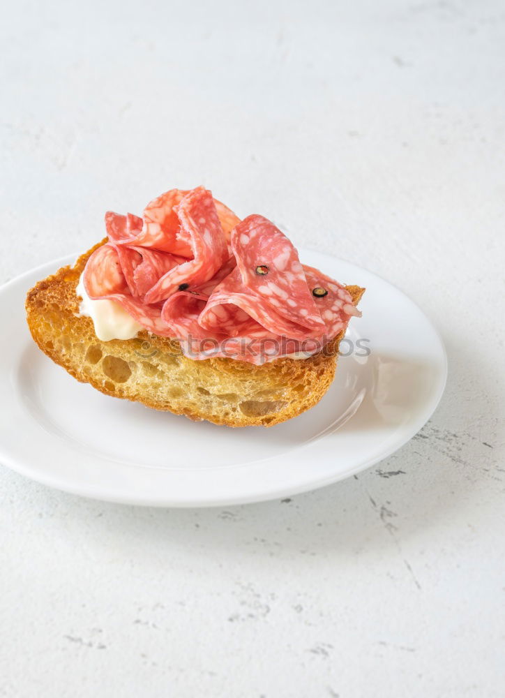 Similar – Image, Stock Photo Crispbread with ham Food