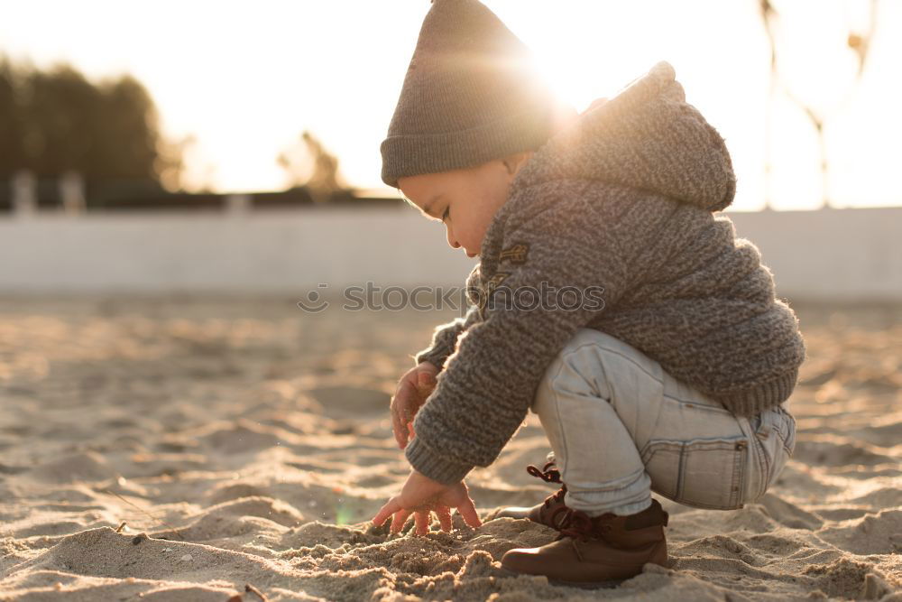 Similar – Image, Stock Photo Baby playing in woods