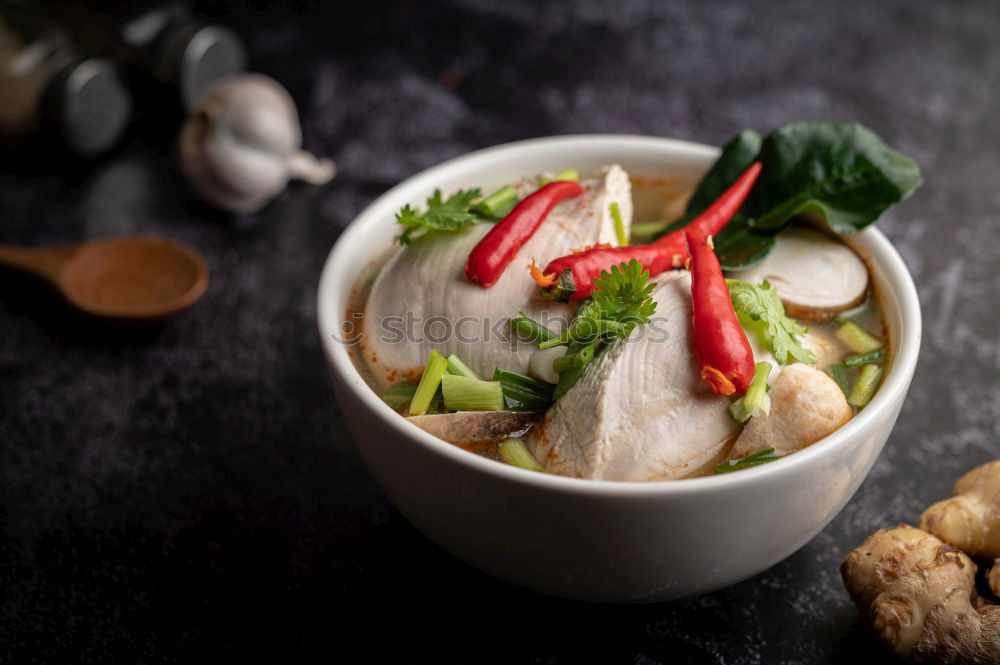 Similar – Geometric bowl of Asian Noodle Soup with chopsticks