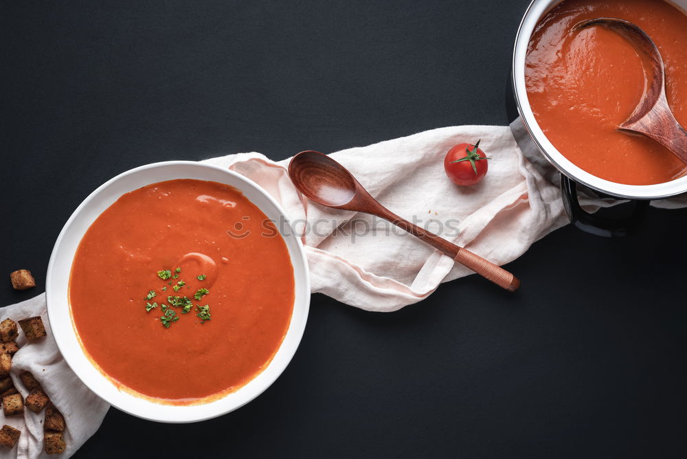 Similar – Image, Stock Photo Typical spanish salmorejo
