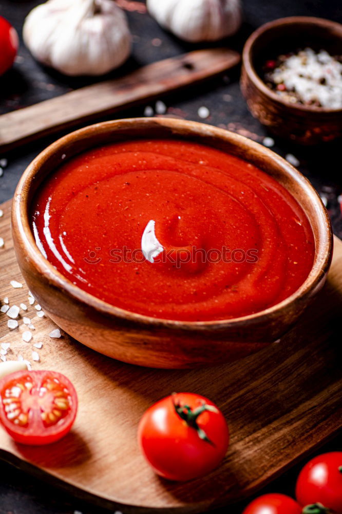 Similar – Image, Stock Photo Typical spanish salmorejo