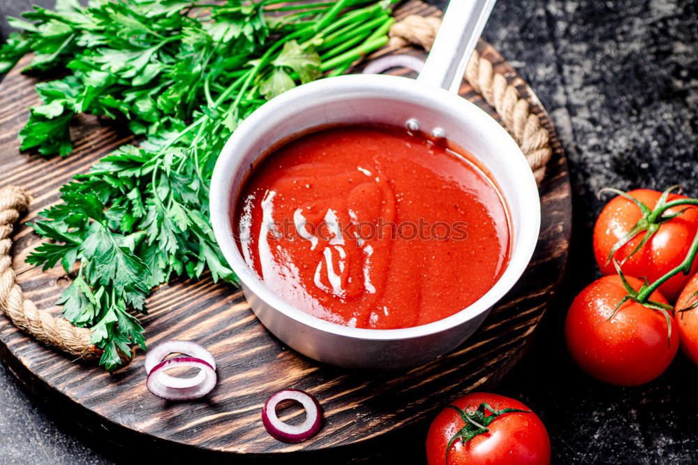 Similar – Cold gazpacho soup