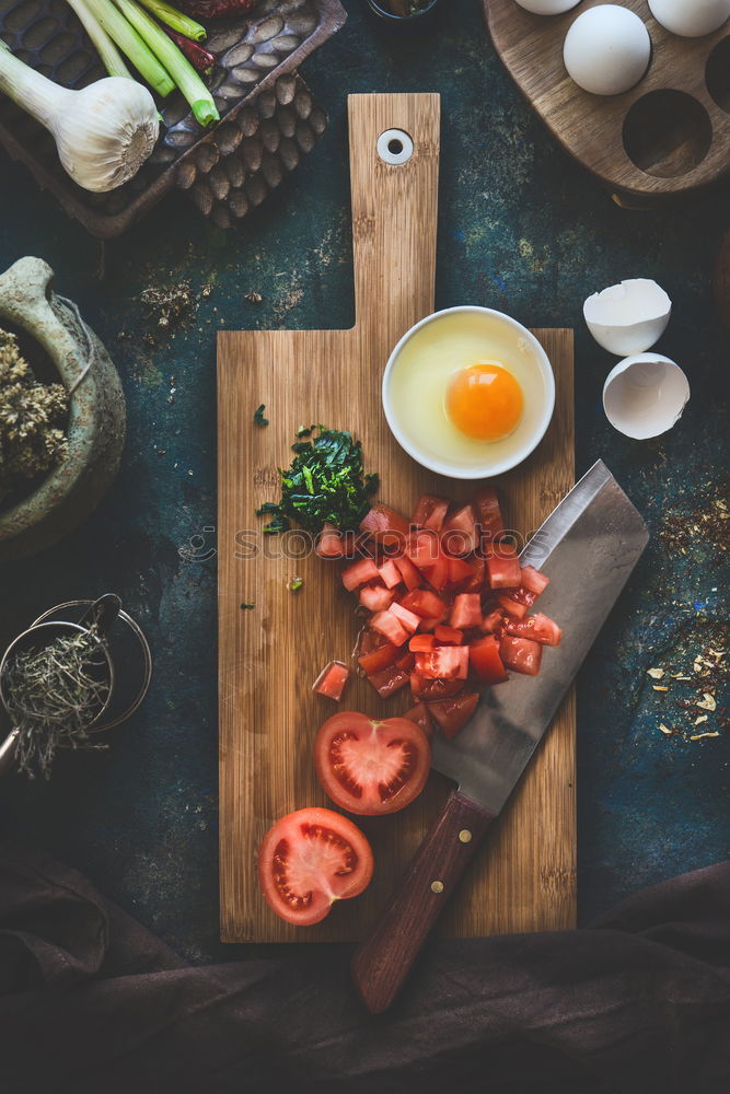 Similar – Image, Stock Photo Kitchen table with strawberries Tiramisu ingredients