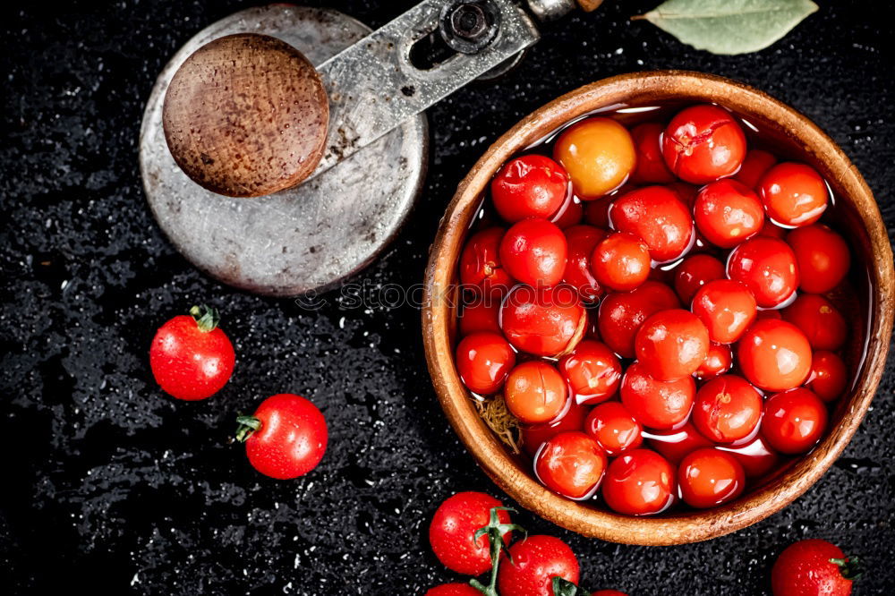 Similar – Image, Stock Photo Red and white currants with bowl and wooden spoon