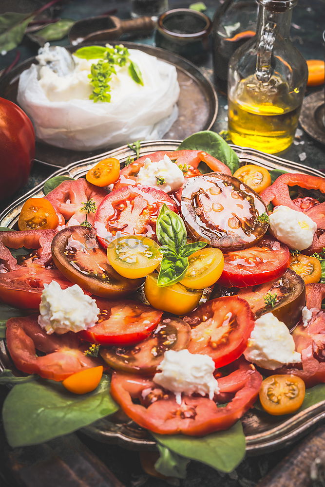 Image, Stock Photo Italian Tomato Mozzarella Salad