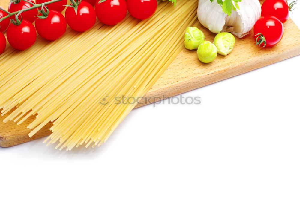 Similar – pasta spaghetti on black background