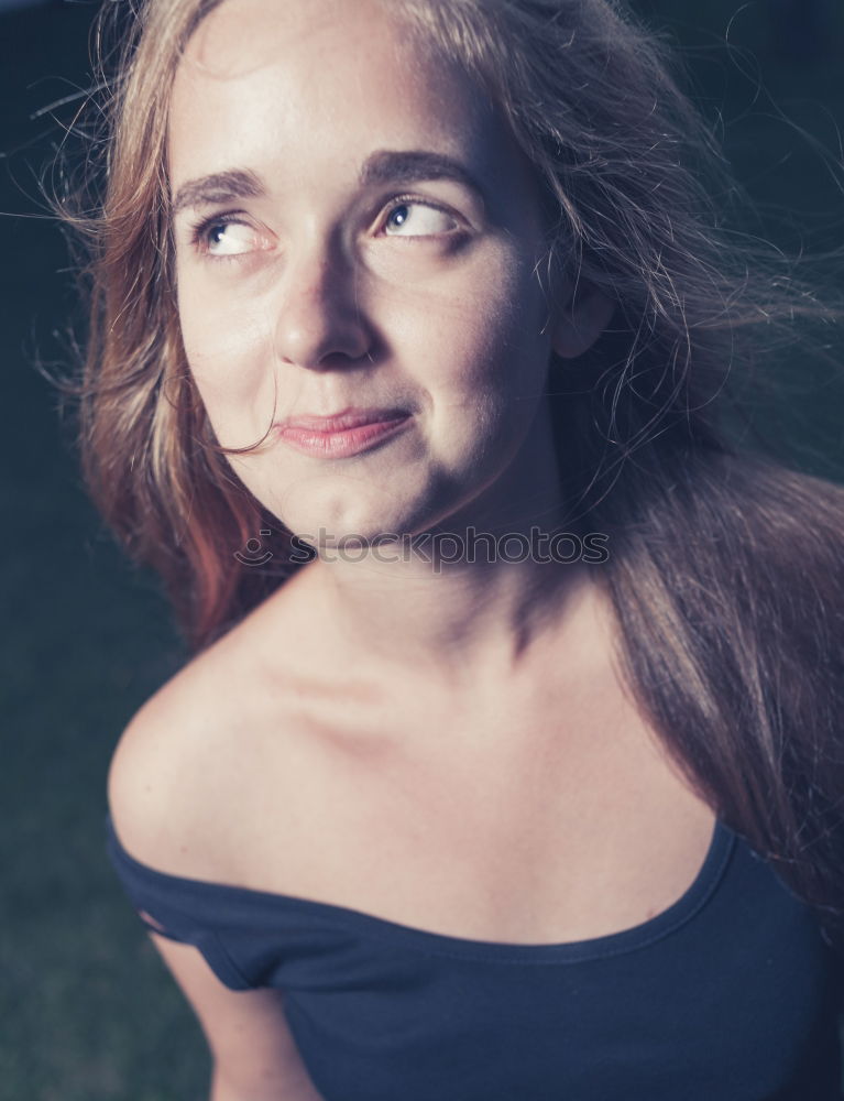 Similar – girl enjoying the sunshine on her face