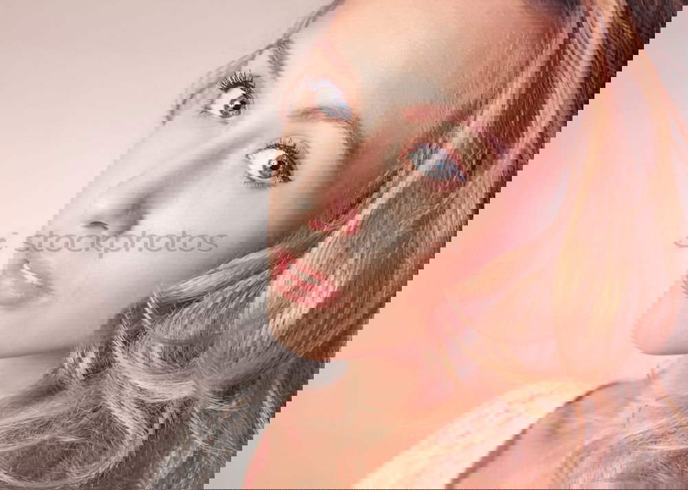 Similar – Image, Stock Photo Blonde woman in urban background