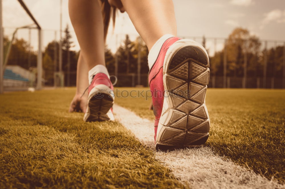 Similar – Image, Stock Photo Soccer player getting ready