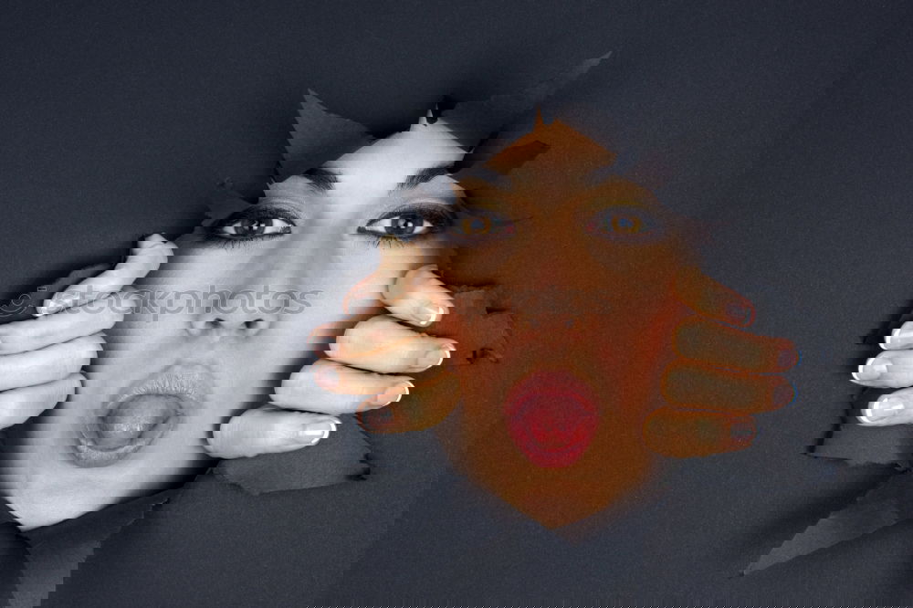 Similar – Image, Stock Photo Curly woman posing in studio
