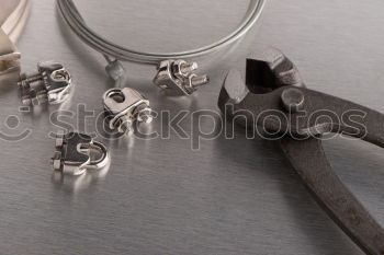 Image, Stock Photo Set of professional barber scissors