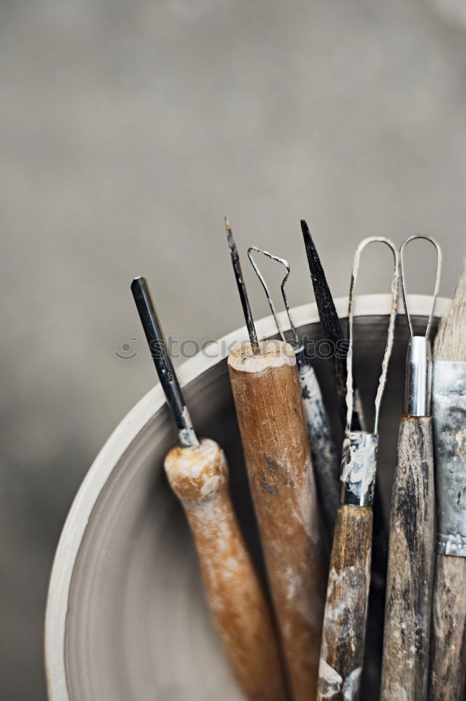 Similar – Image, Stock Photo A collection of Artist’s brushes. Art Culture Abstract Concept.