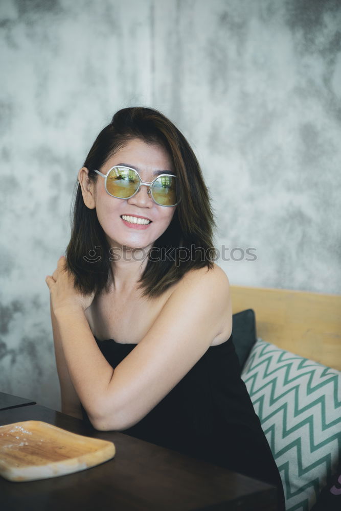 Similar – Image, Stock Photo Pretty Asian woman watching lamp