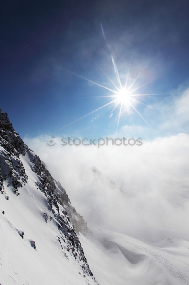 Similar – Image, Stock Photo Bright sun in winter mountains