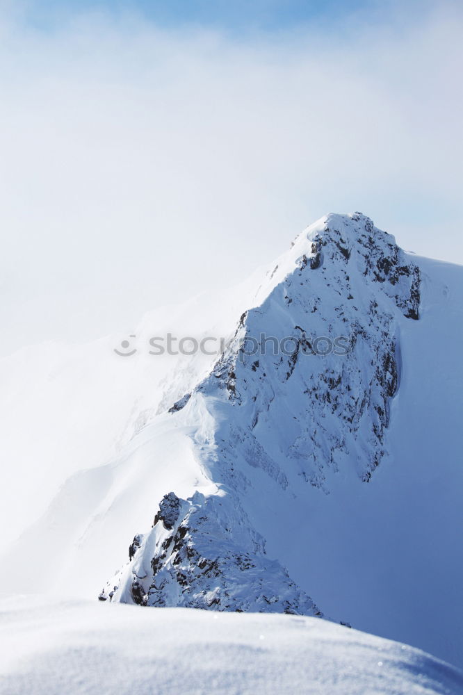 Similar – Image, Stock Photo Ski tips on a glacier in background the Matterhorn