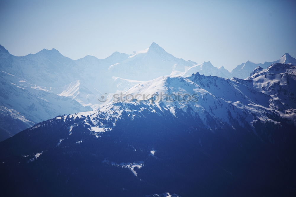 Similar – Image, Stock Photo Sun, snow and mountains