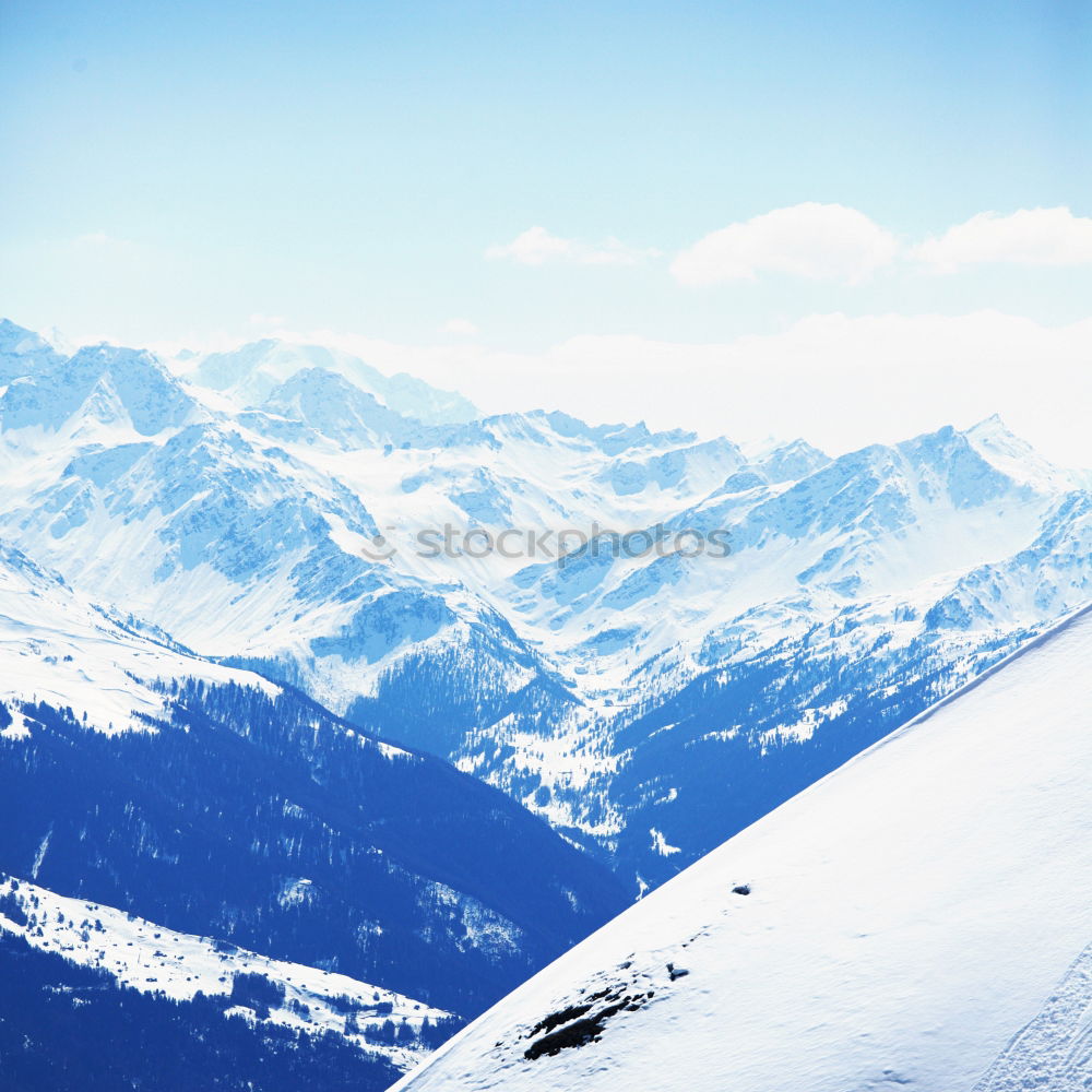 Similar – Image, Stock Photo snowy mountains Winter